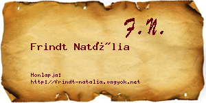Frindt Natália névjegykártya